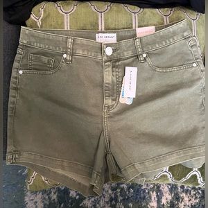 Lane Bryant greenish denim shorts